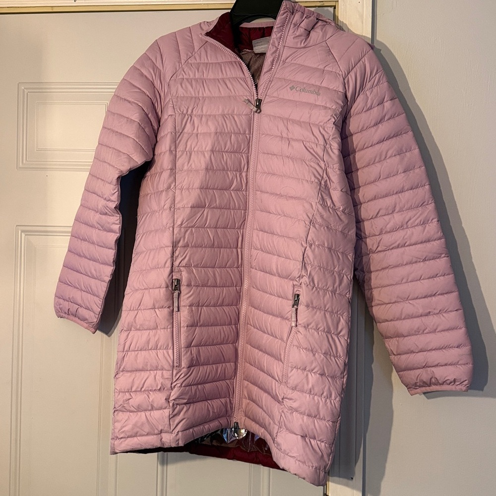 Columbia Purple Quilted Hooded Jacket - size XL